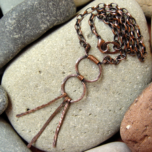 HECATE earthy rustic copper necklace