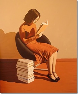 Lectora ensimismada (acrílico sobre lienzo, 73 x 60 cm, feb_2010)