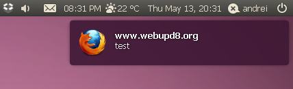 notify OSD ubuntu purple