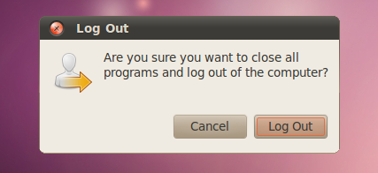 screenshots ubuntu 10.04 lucid log out dialog