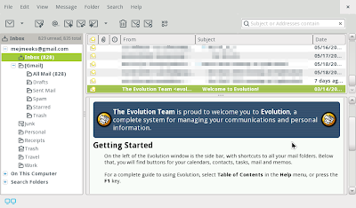 evolution express email client meego screenshot