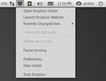 dropbox monochrome icons ubuntu