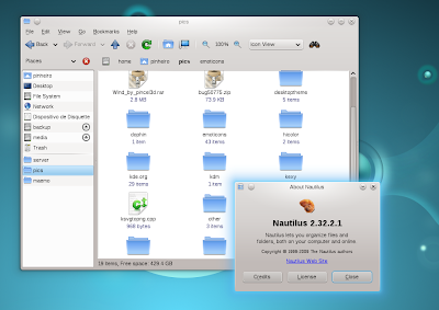 Nautilus KDE SC 4.6 screenshot