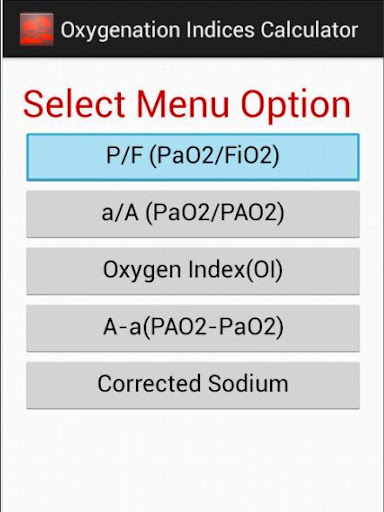 Oxygenation Indices Calculator