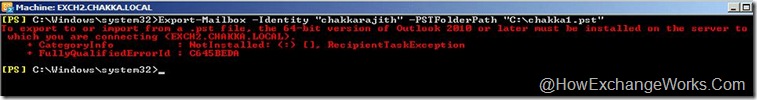 Export Error without outlook