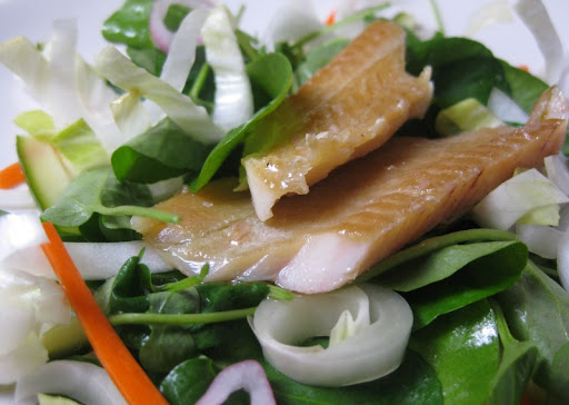 Vietnamese Salad with Smoked Trout and Bitter Greens