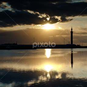 Grimsby Dock Tower And Pontoon by Simon Trott - Buildings & Architecture Public & Historical