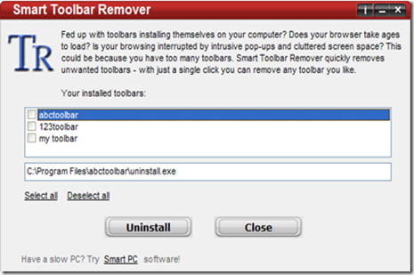 Smart Toolbar Remover