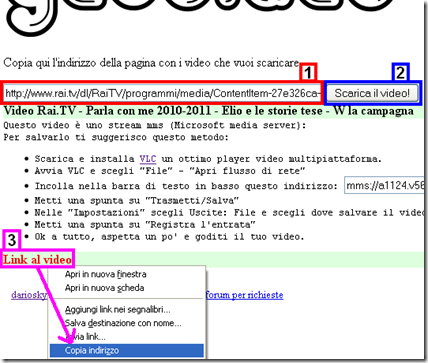 Dariosky.it - Scaricare video da Rai tv