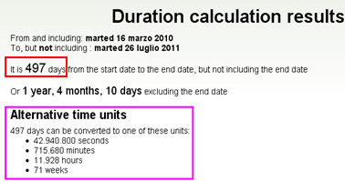 Calcolare quanti giorni ci sono fra due date
