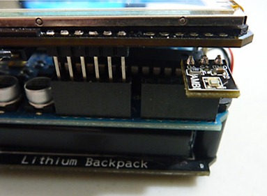 TouchShield Slide Light Sensor mounted on Arduino