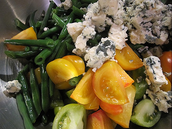 Blue Cheese, Green Beans & Tomatoes
