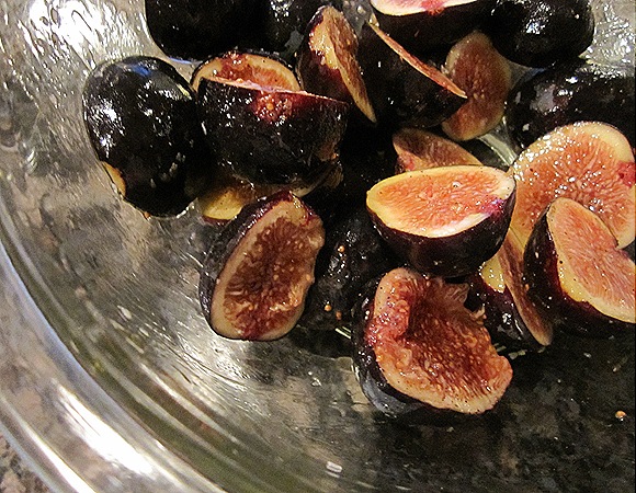 Figs tossed with extra-virgin olive oil, salt & pepper
