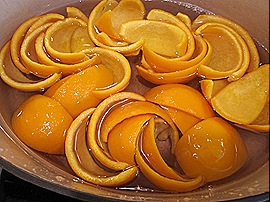 3. Orange Peels in Water, Bringing Back to a Boil