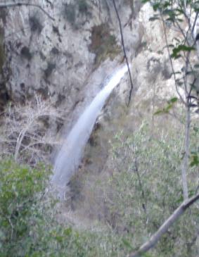 side of the actual falls
