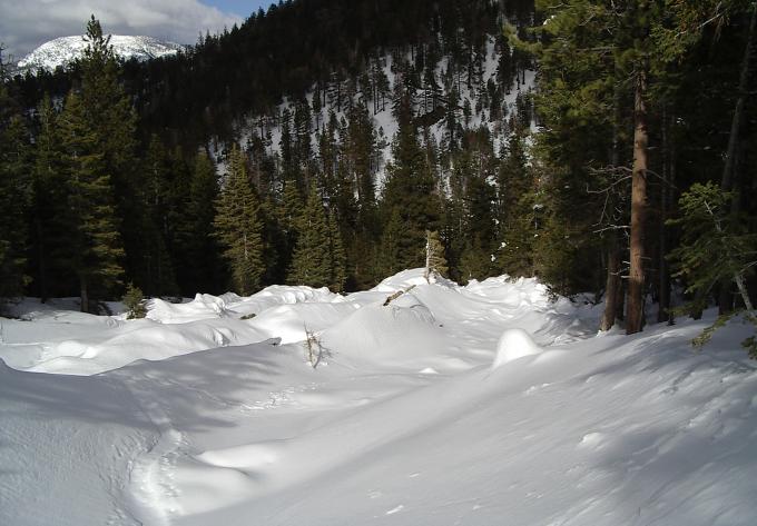 avalanche path downward