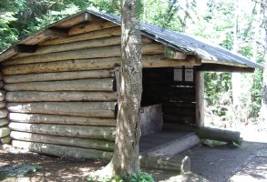 Side view of Theron Dean's shelter.