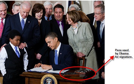 obama signing health care bill