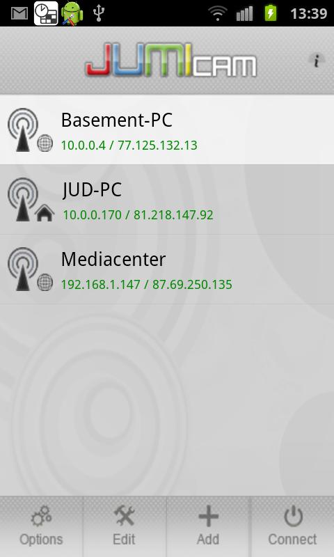 Android application JumiCam screenshort