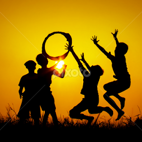 Cheerful share with friends by Djeff Act - Babies & Children Children Candids