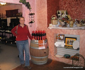 Laurie in the tasting room.