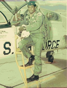 Odel as a handsome young jet fighter pilot.