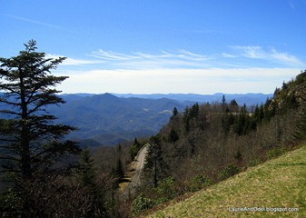 Looking down on the Blue Ridge Parkway
