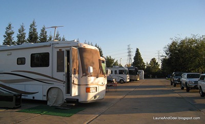 Parking on the Slab at Cal Expo RV Park