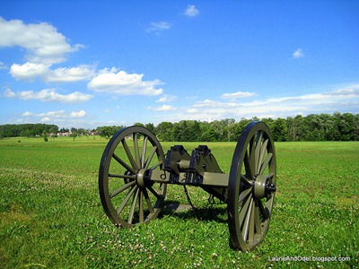 Canon on the ridge overlooking Gettysburg.