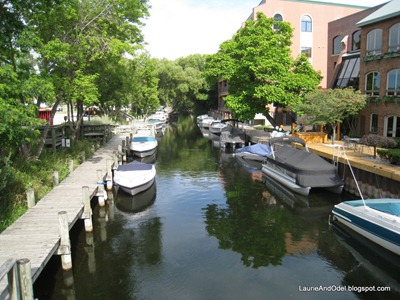 A boat canal in Traverse city