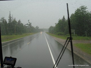 Driving to Houghton in the rain