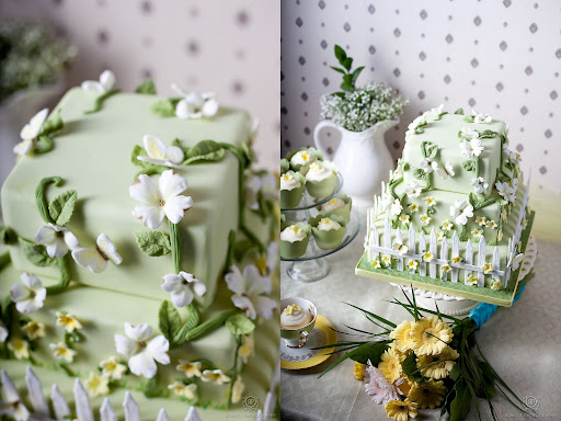 Spring has sprung and this fierce three tier square cake was inspired by the