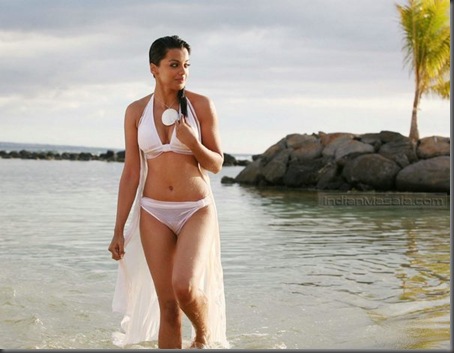 Mugdha Godse sizzles in a white bikini  help movie1