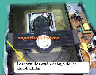 desarme de bandeja de dvd player