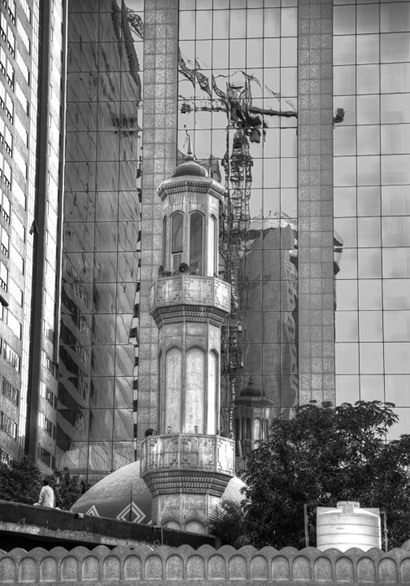 Mosque Crane Reflection
