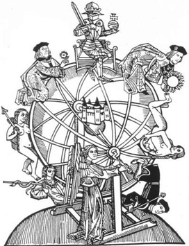 imagem: "Divided York e Lancaster," Painel de exposição descrevendo a história da Guerra das Rosas. Adaptado de Entretenimento e Ritual 600-1600, Peter A. Bucknell (Londres, Stainer & Bell, Ltd., 1979). 