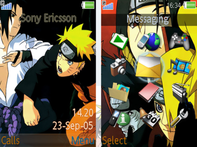 Temas Naruto Shippuden para celulares Sony Ericsson