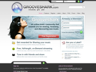 Escucha musica online con GrooveShark.life