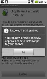 Fast Web Installer Enabled