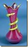 pink opaline snake vase