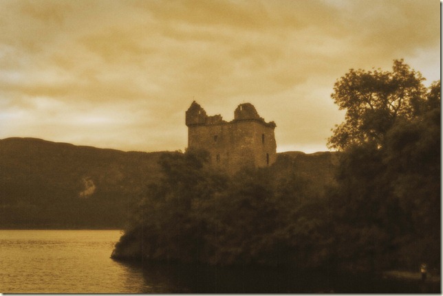 sepia Urquhart castle
