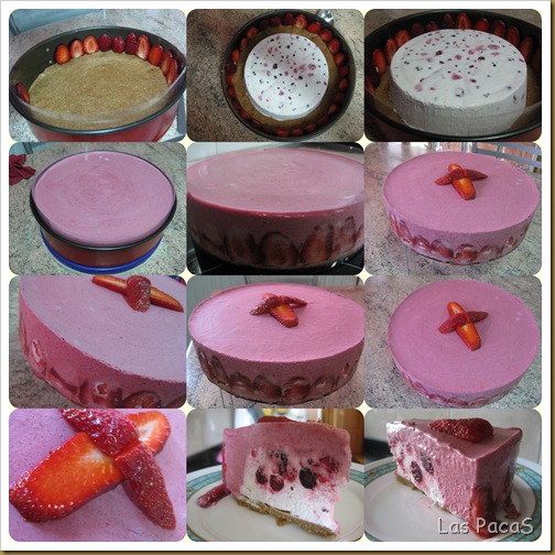 Tarta mousse de frutos rojos con corazón de nata-tile Tarta mousse de frutos rojos con corazón de nata-tile