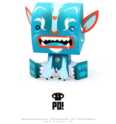 Billy Sweet Monster Paper Toy PO