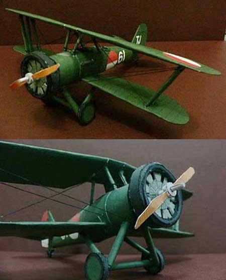 Yokosuka K5Y1 Biplane Papercraft