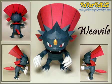 Pokemon Weavile Papercraft