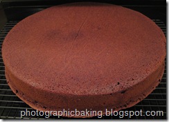 Cooling chocolate cake