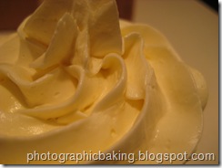 Close up of the butter cream