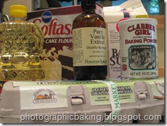 Mise en place for the cake Mise en place for the cake