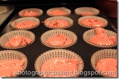 Portioned cupcakes