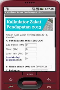 Kalkulator Zakat Pendapatan